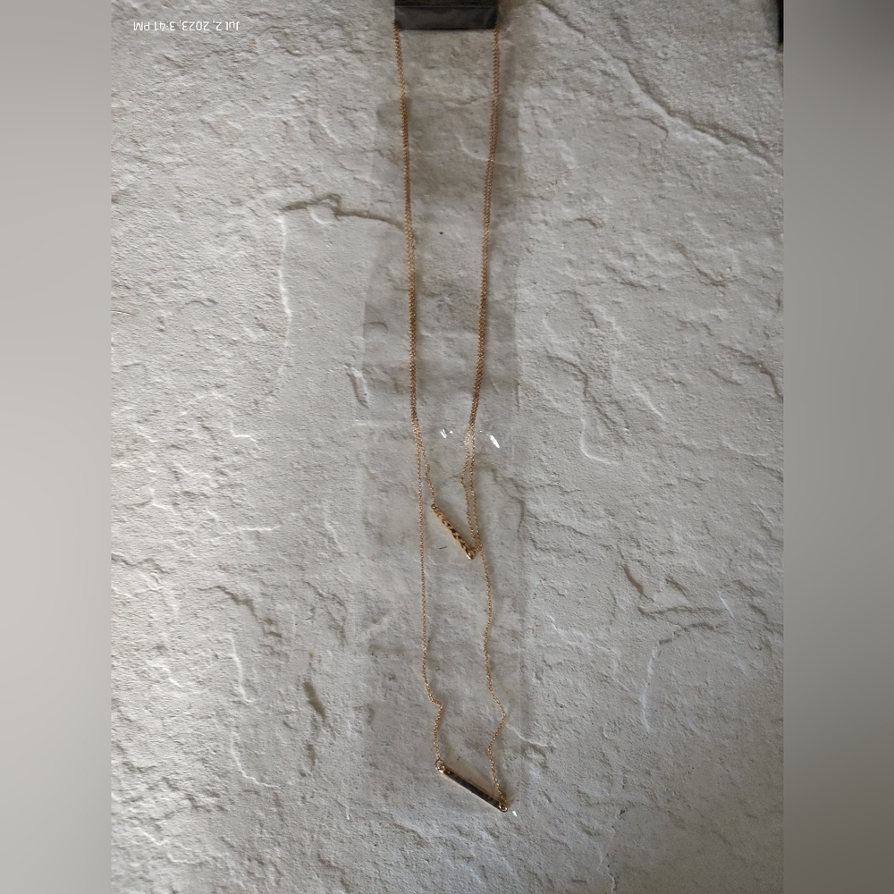 Zad Gold Double Bar Necklace